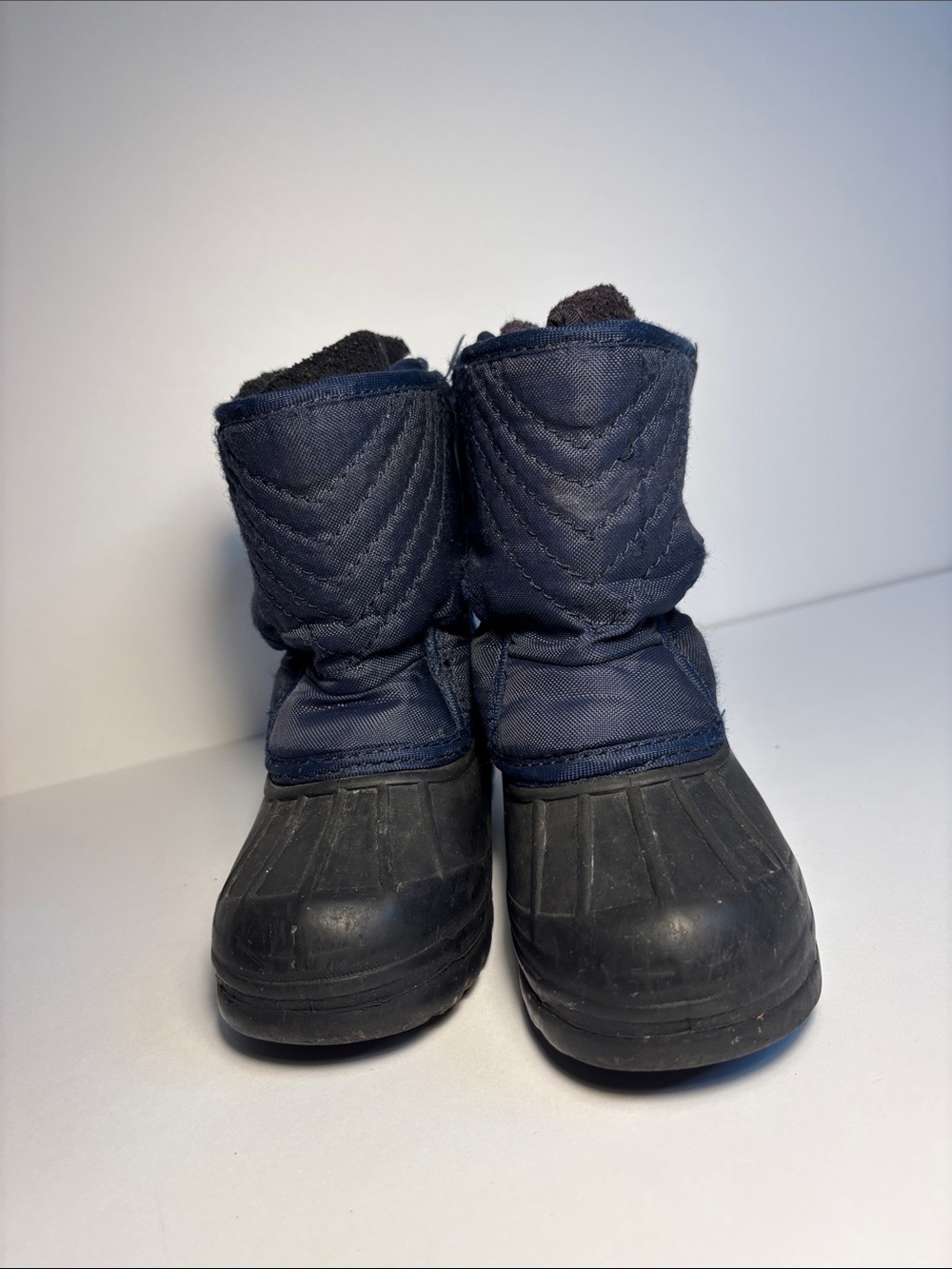 Nautica Navy Quilted Kids Winter Boots
